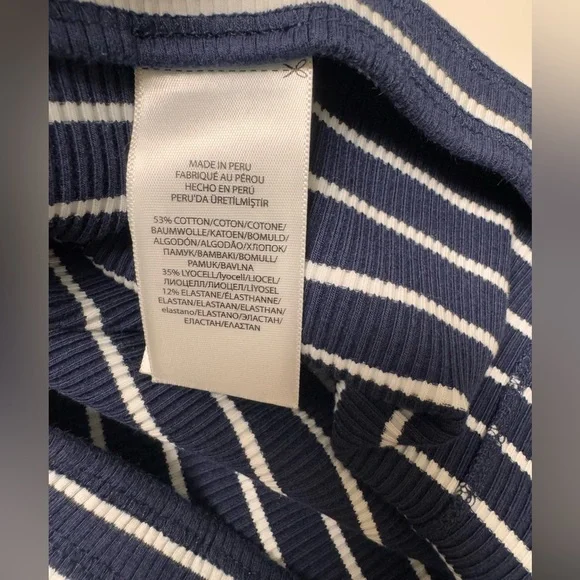 Polo Ralph Lauren Navy Blue and White Stripes Pencil Skirt - Picture 8 of 9